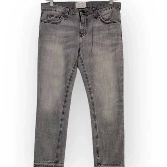 Current Elliott Gray Straight Leg Cropped Jeans Size 26 8.25” Rise - Picture 1 of 16
